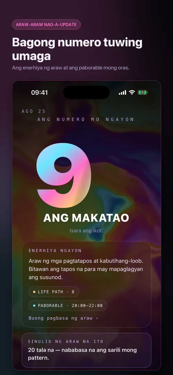 Ang mga numero mo, nabasa nang tama.