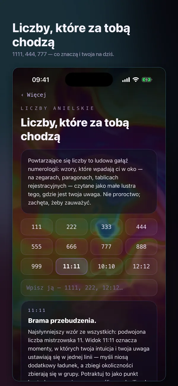 Twoje liczby, odczytane porządnie.